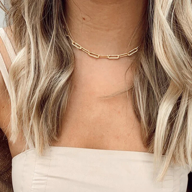 Archen Elegant Chain Necklace | 14k Gold Tone