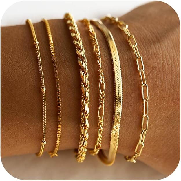 Isabella Vernetta bracelet set | 16k Gold Tone