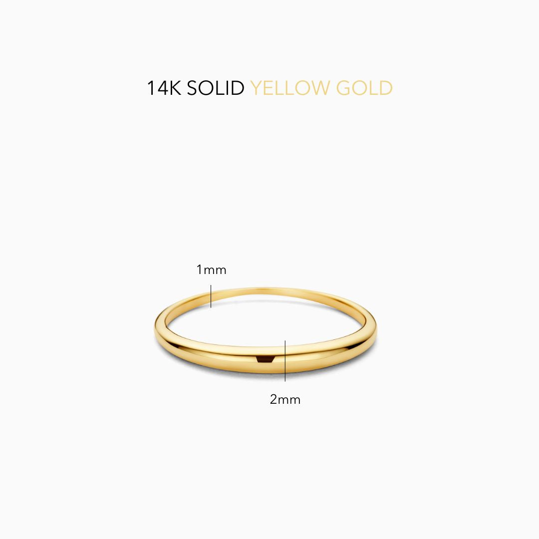 Slim Dome Ring | 14k Gold Tone