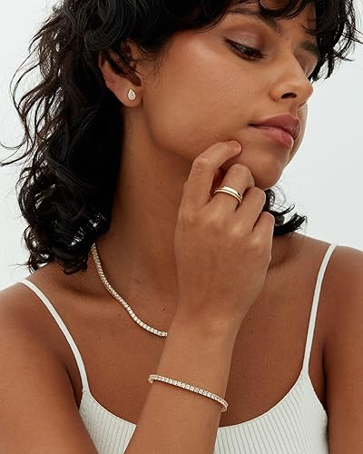 Moissanite Tennis bracelet | 18k Gold Tone
