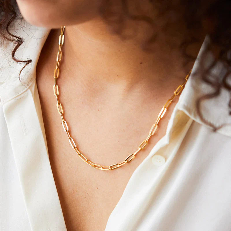 Archen Elegant Chain Necklace | 14k Gold Tone