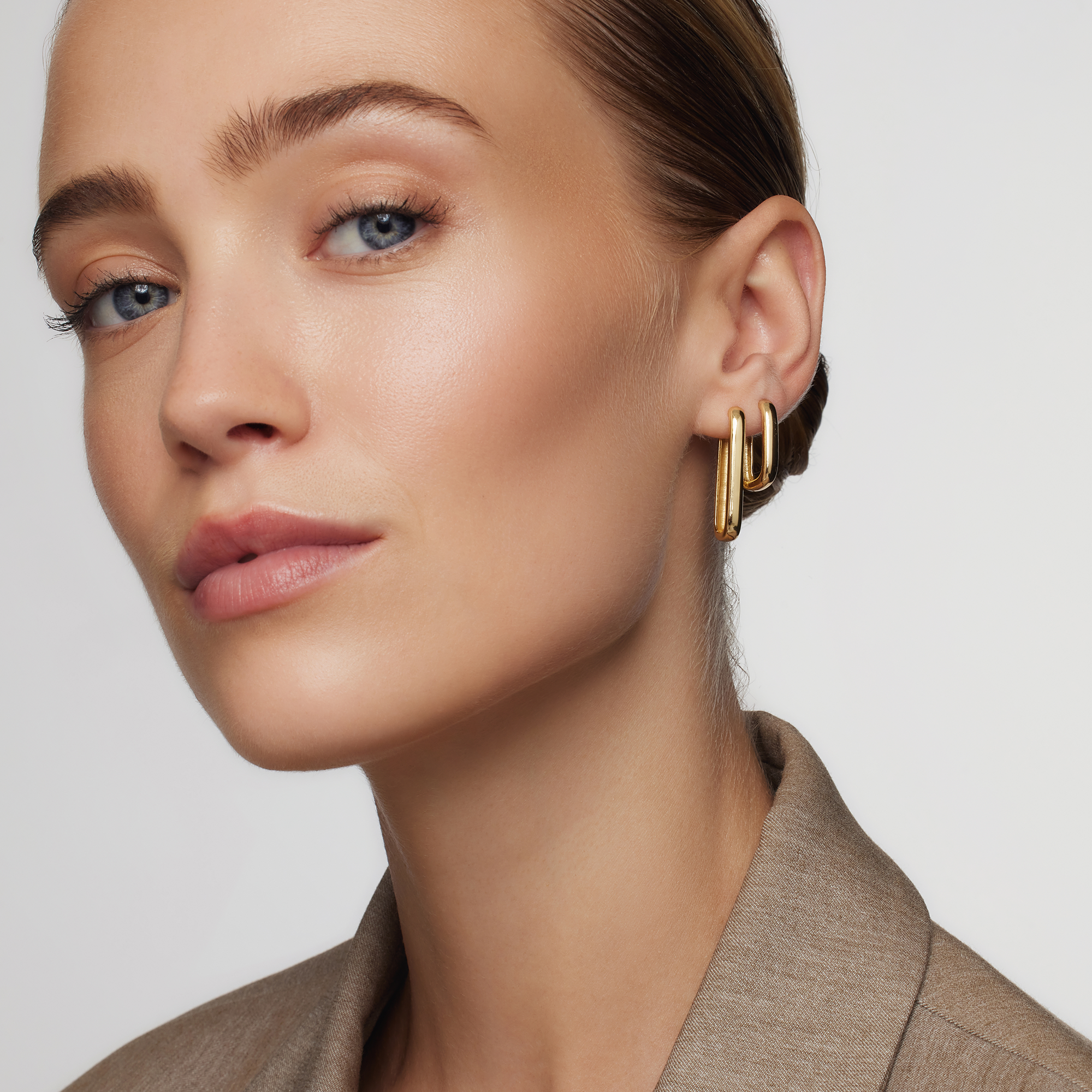 Large Icon Hoops | 18k Gold Tone