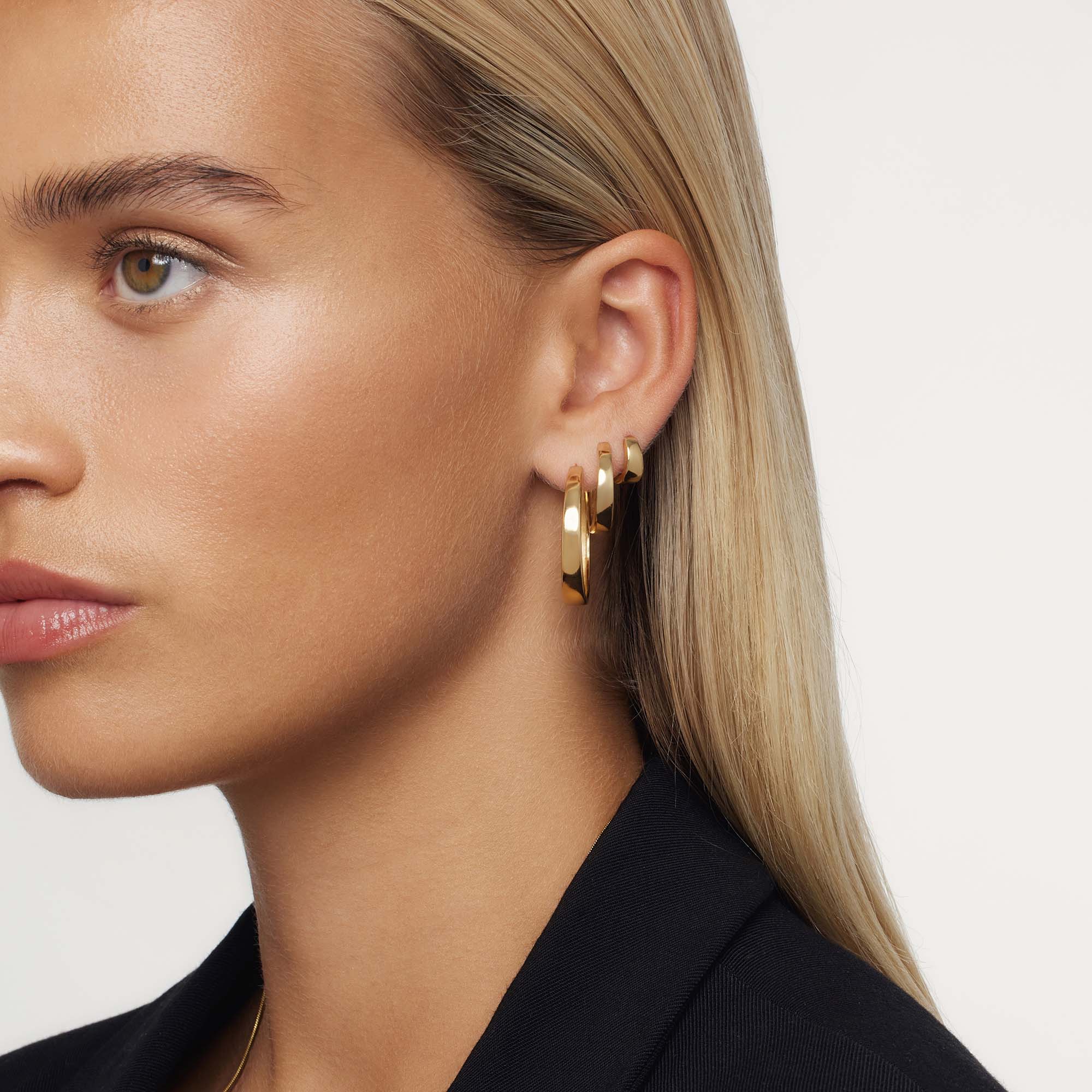 Gia Statement Hoops | 18k Gold Tone