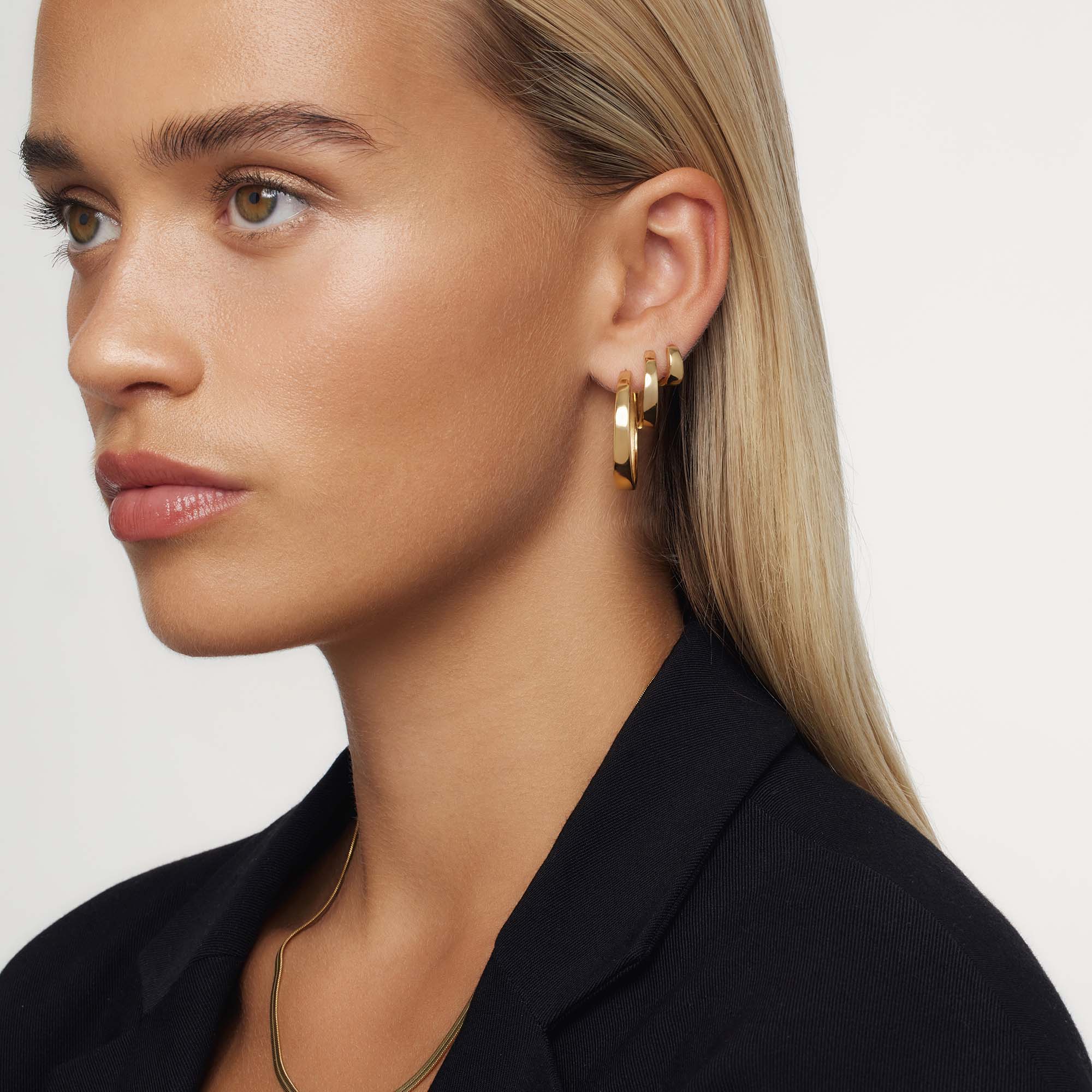 Gia Statement Hoops | 18k Gold Tone