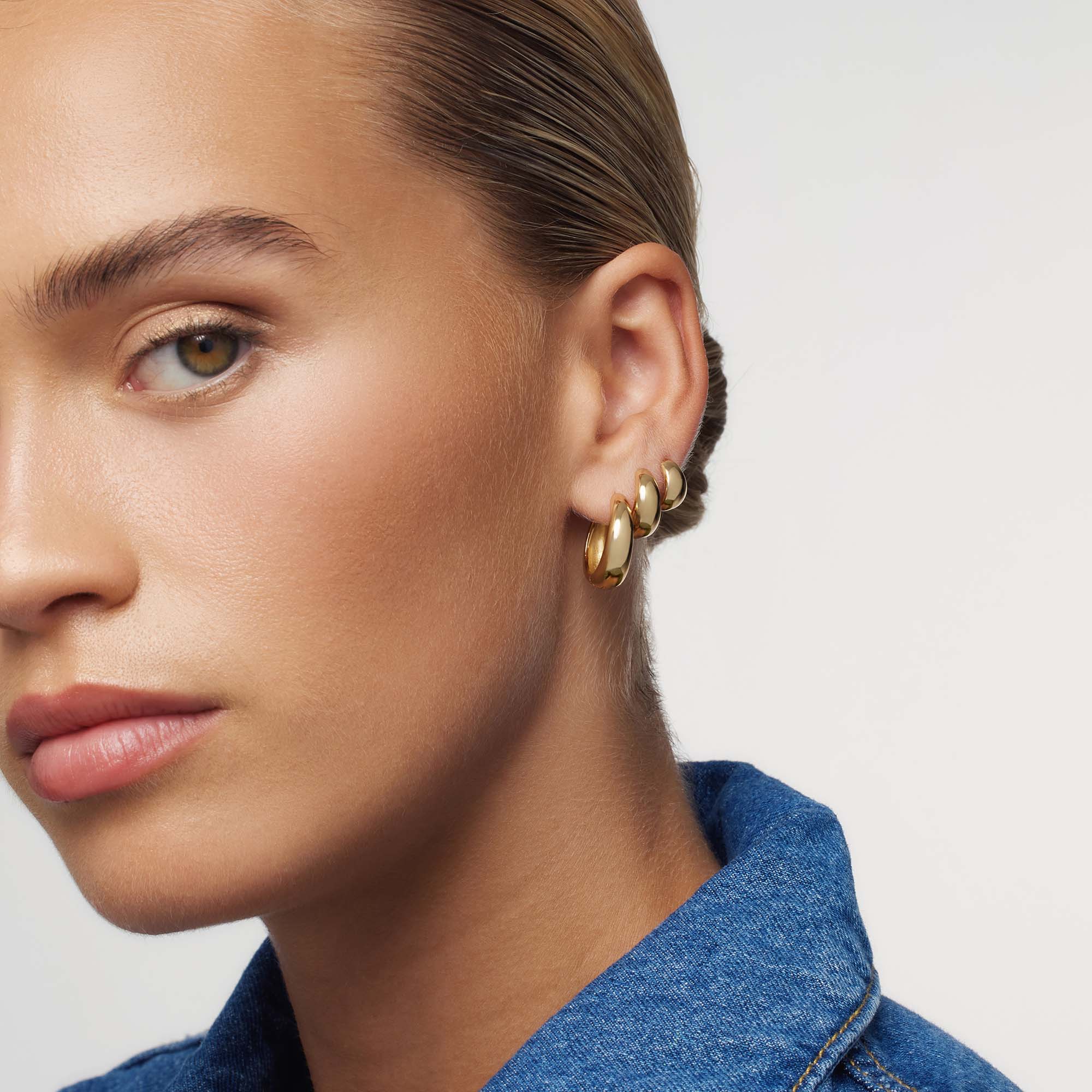 Rue Statement Hoops | 18k Gold Tone