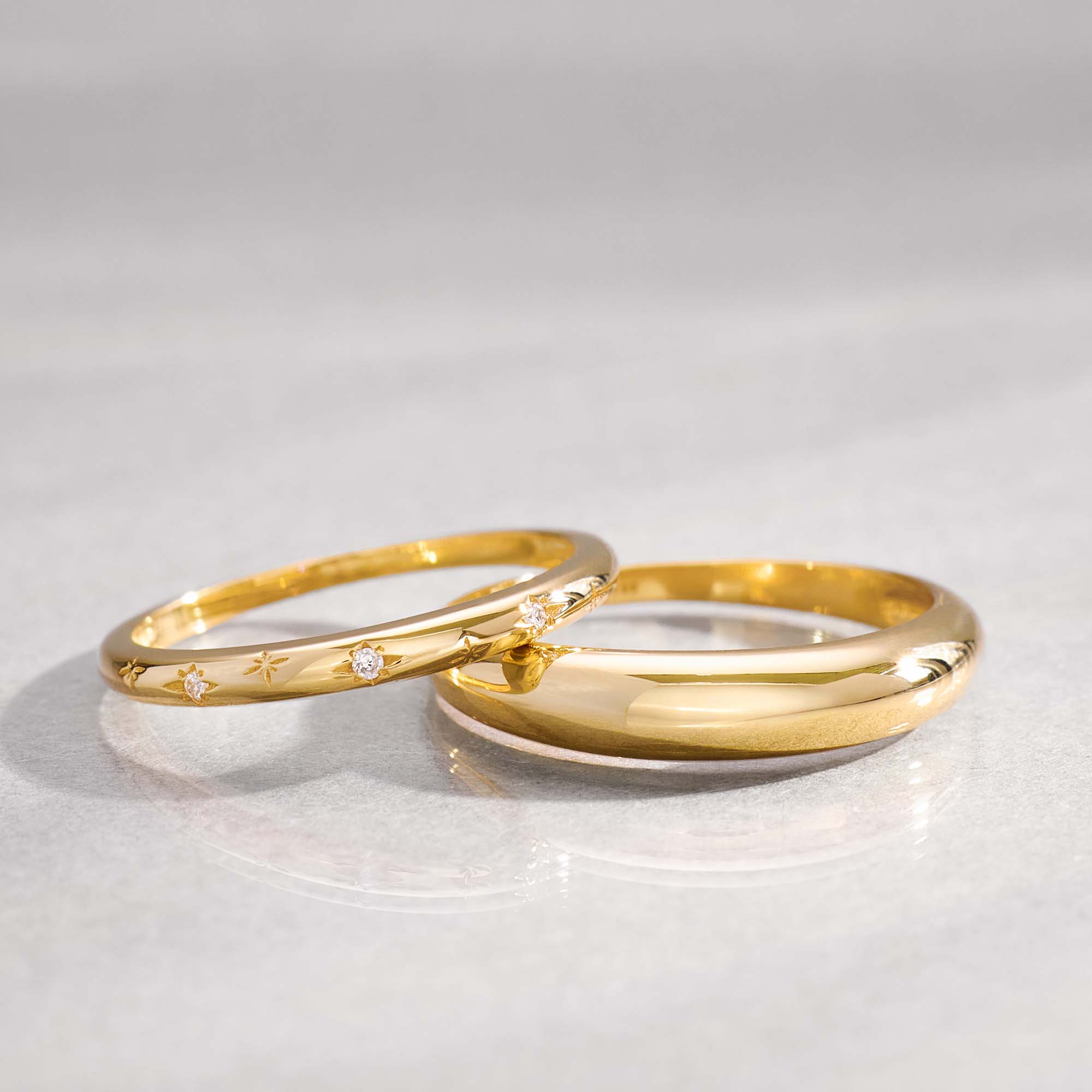 Midi Dome Ring | 14k Gold Tone