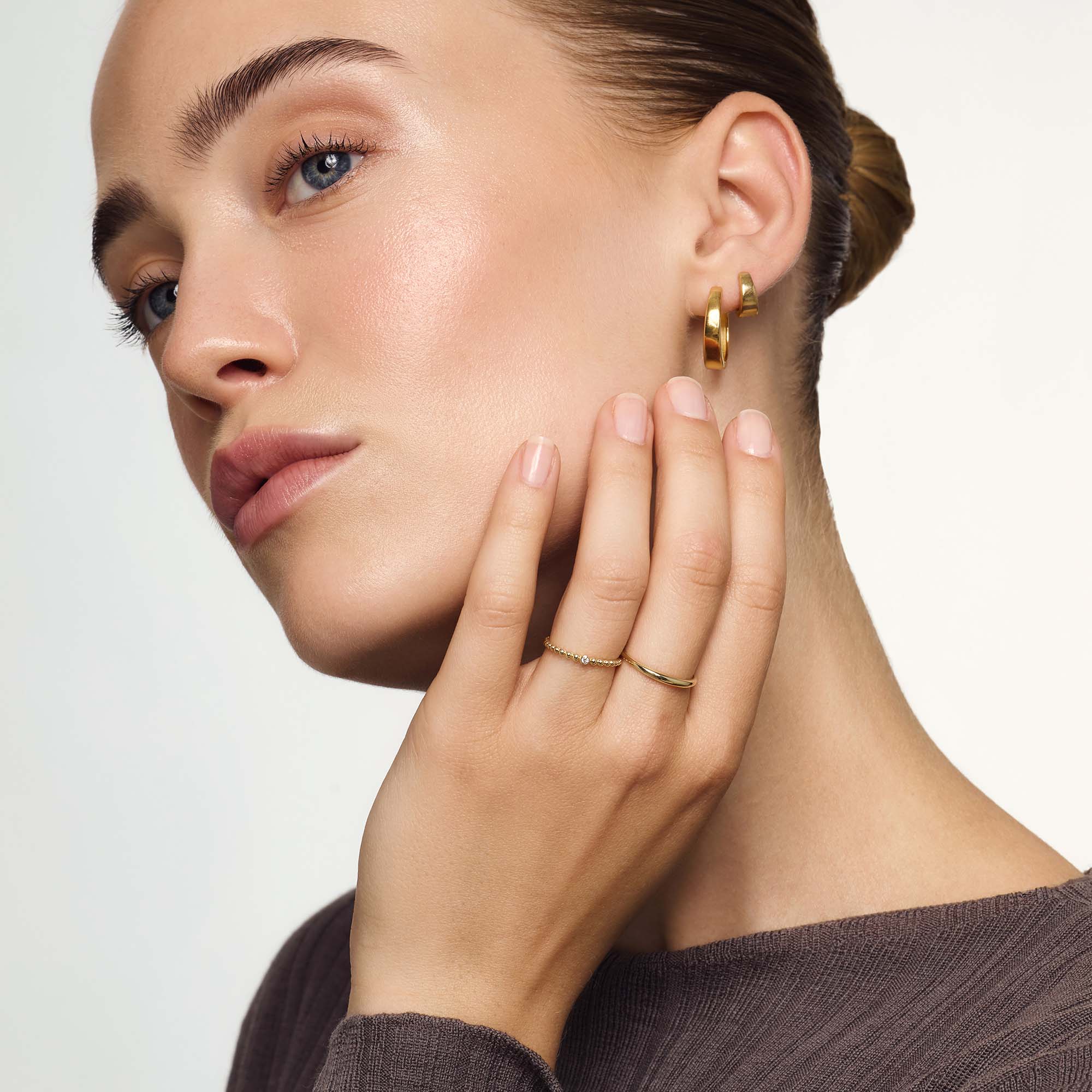 Slim Dome Ring | 14k Gold Tone