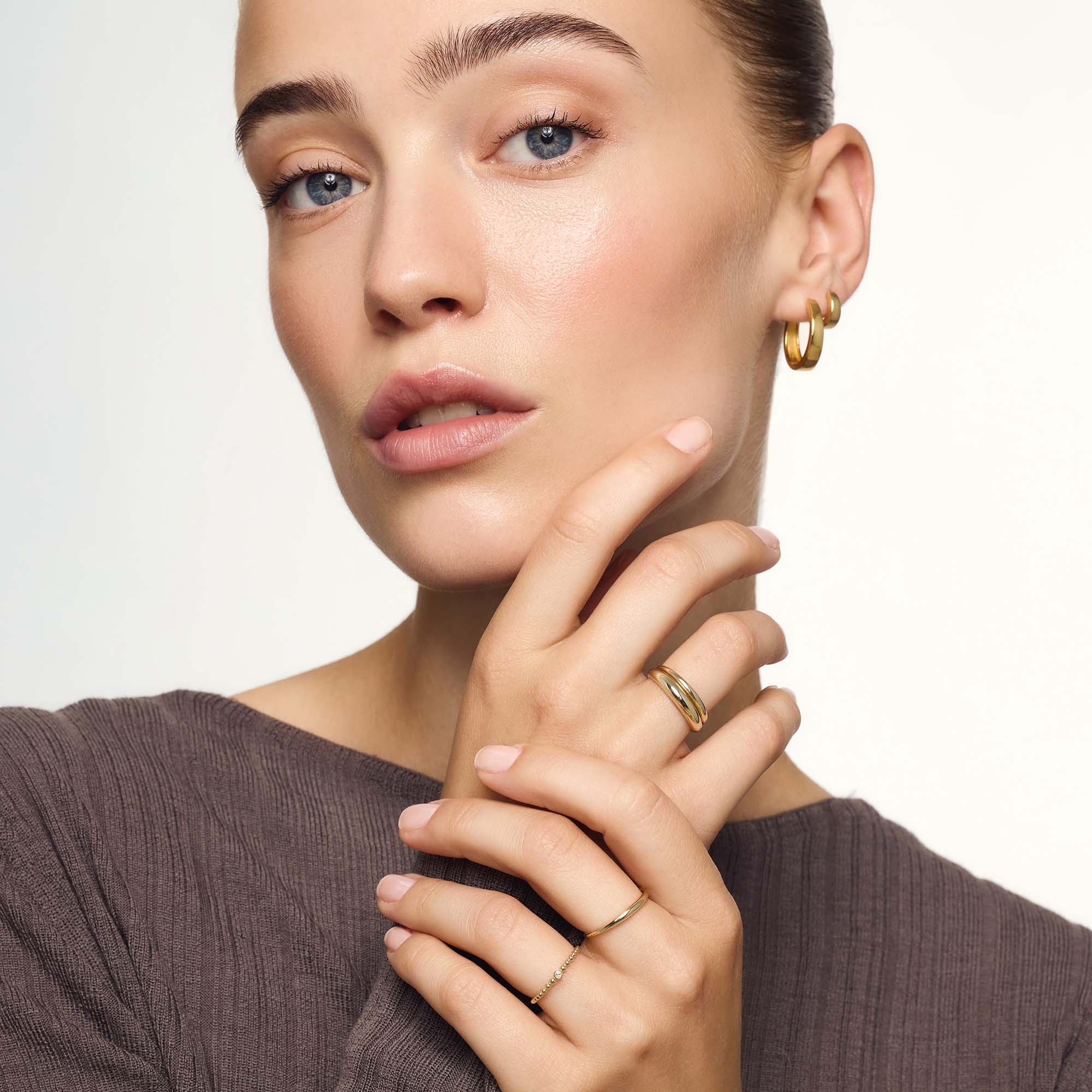 Gia Hoops | 18k Gold Tone