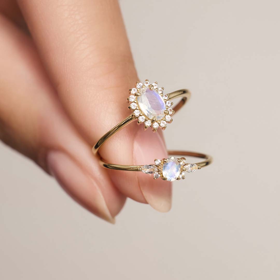 Moonstone Muse Ring | 14k Gold Tone
