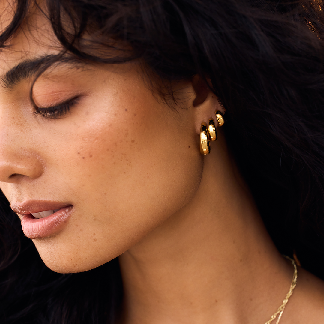 Rue Hoops | 18k Gold Tone