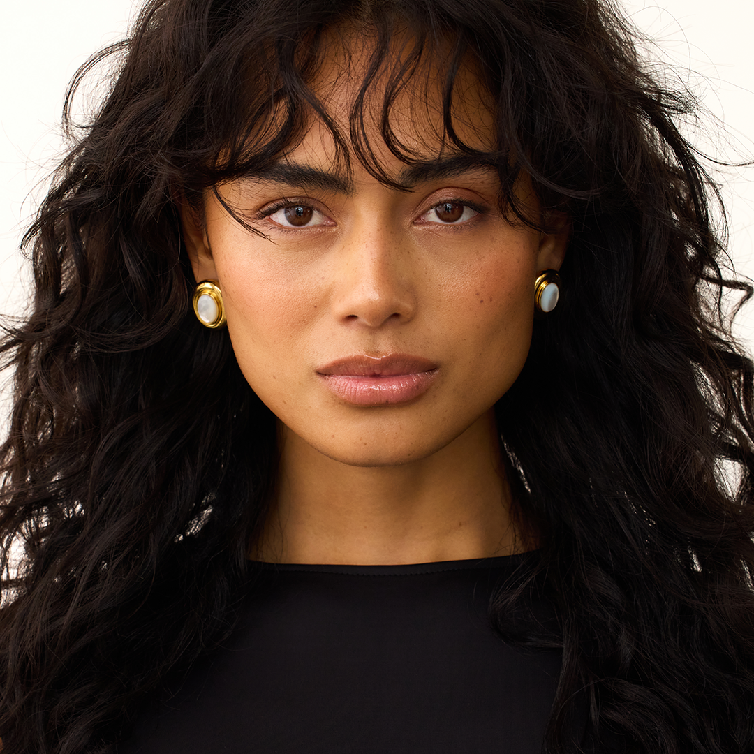 Giselle Pearl Earrings | 14k Gold Tone