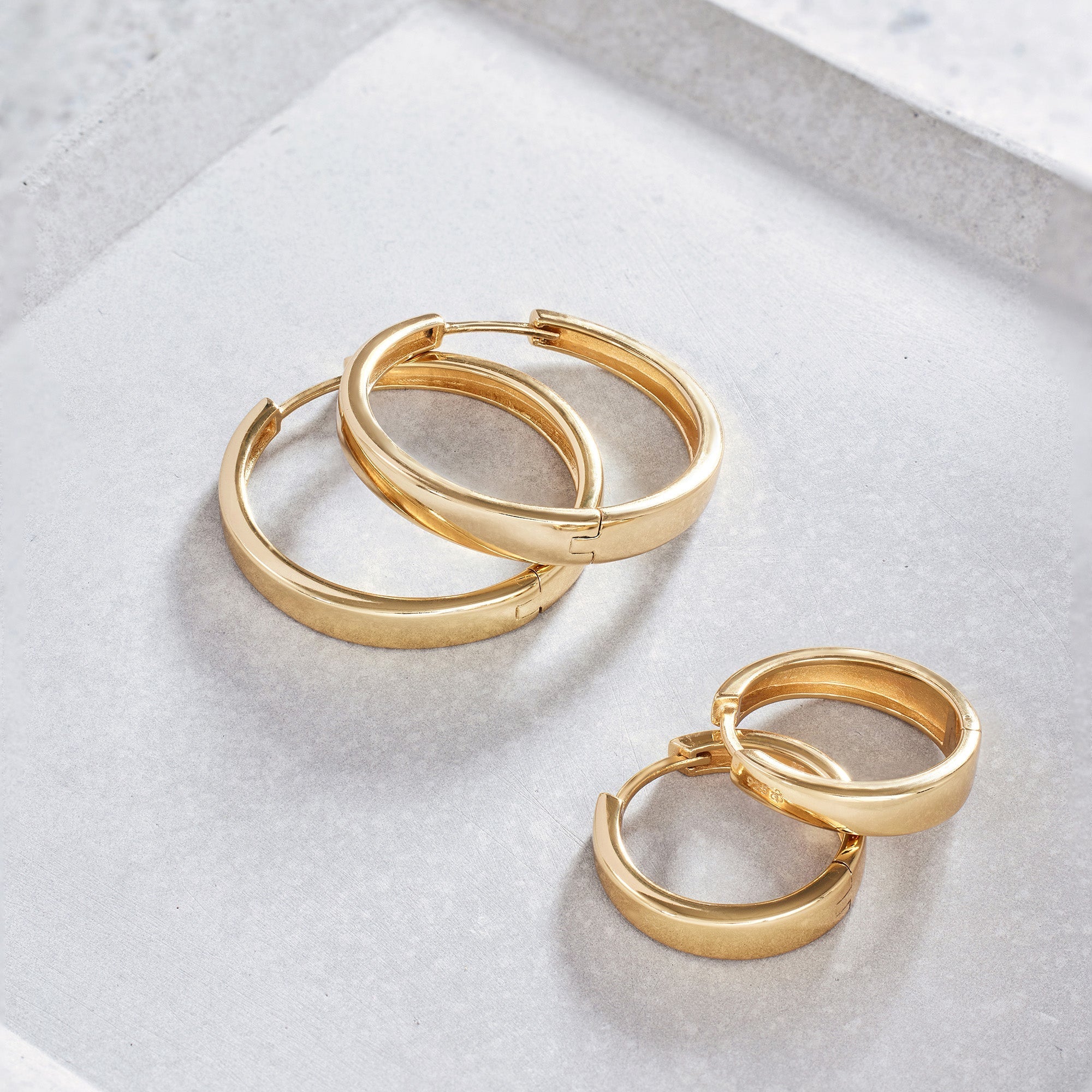 Gia Statement Hoops | 18k Gold Tone