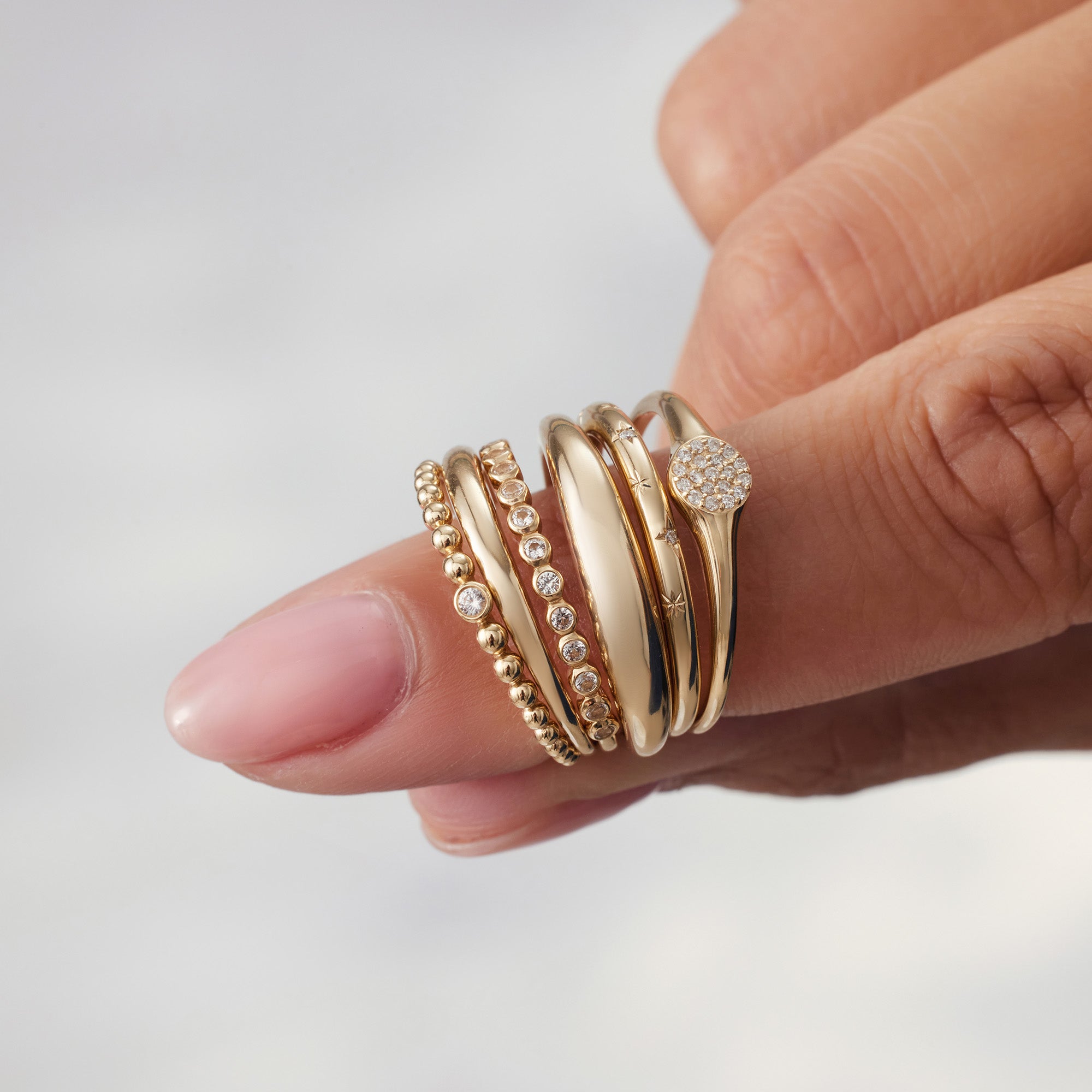 Midi Dome Ring | 14k Gold Tone
