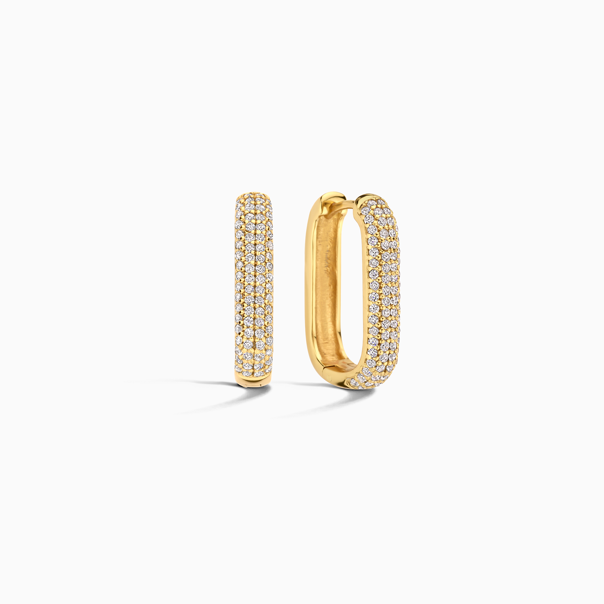 Icon Pavé Hoops | 18k Gold Tone