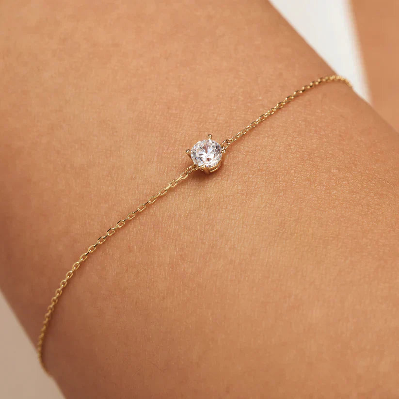Cléa Moissanite Stone Bracelet Gold