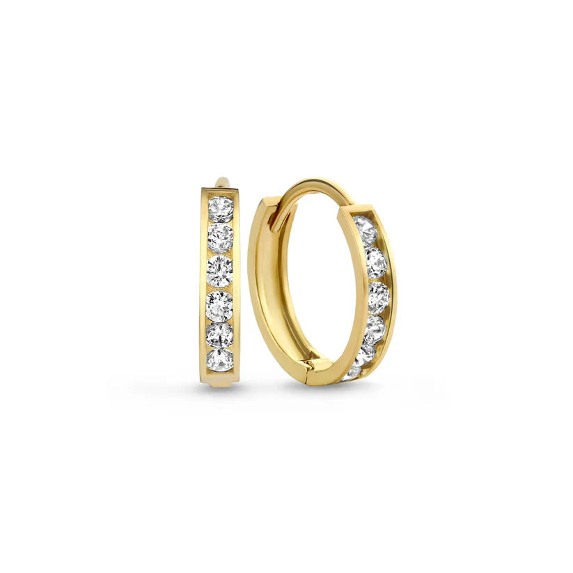 Dara Brillane Stone Earrings Set | 14k Gold Tone