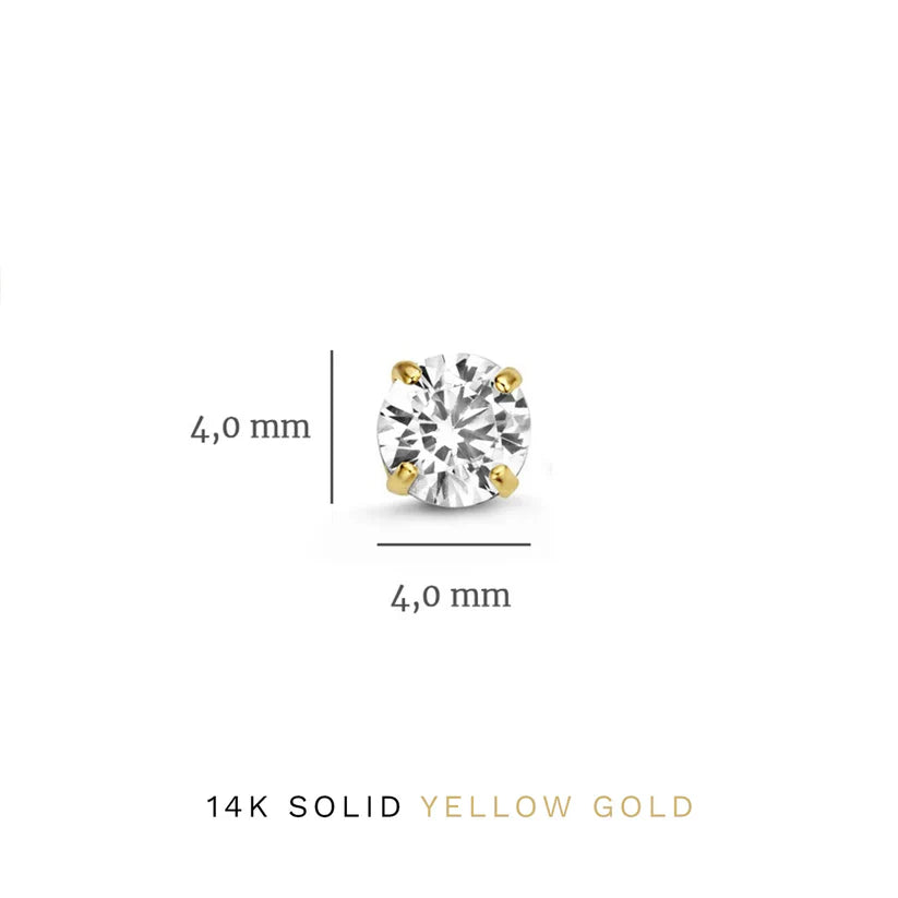 Dara Brillane Stone Earrings Set | 14k Gold Tone
