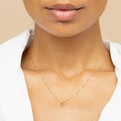 Love letter initial necklace | 18k Gold Tone
