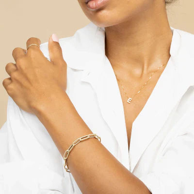 Love letter initial necklace | 18k Gold Tone