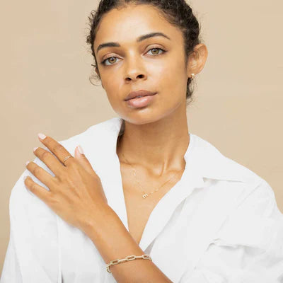 Love letter initial necklace | 18k Gold Tone