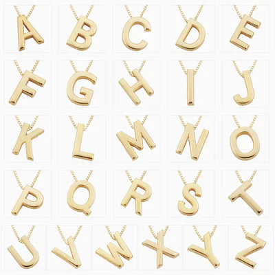 Love letter initial necklace | 18k Gold Tone