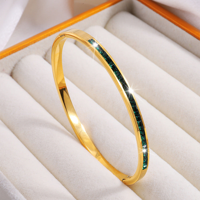 Celeste Viride Bracelet | 18k Gold Tone