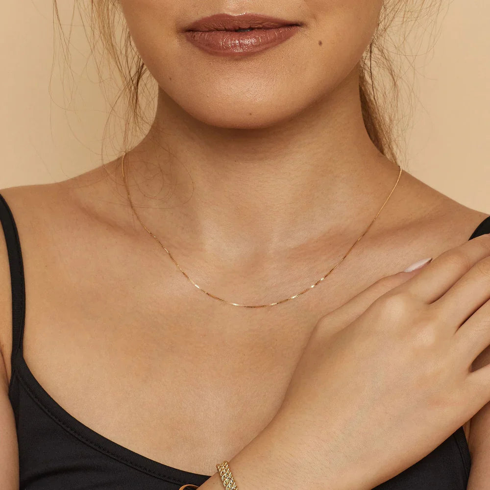 Bodega Box Necklace | 18k Gold Tone