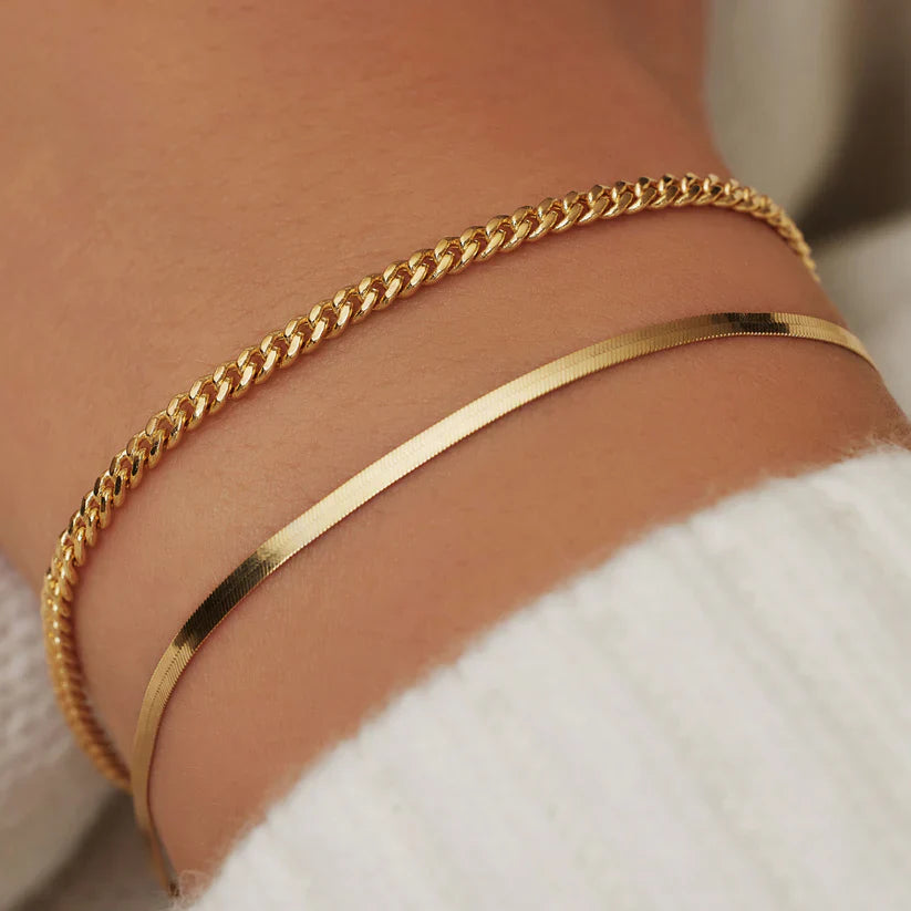 Soleil Serpent Bracelet | 14k Gold Tone