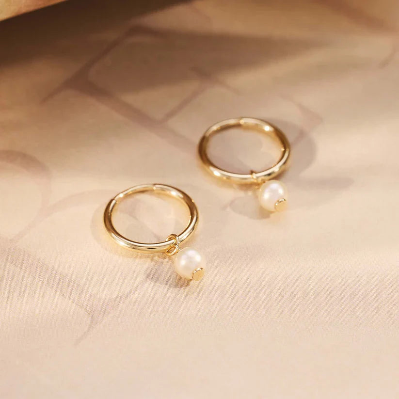 Delia Crest Earrings | 14k Gold Tone