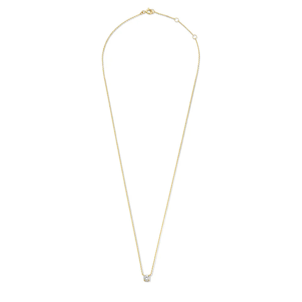 Cléa Moissanite Stone Necklace | 14k Gold Tone