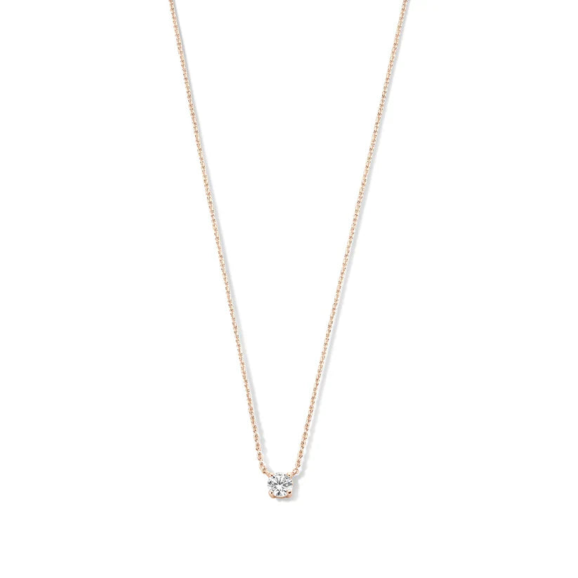 Cléa Moissanite Stone Necklace | 14k Gold Tone