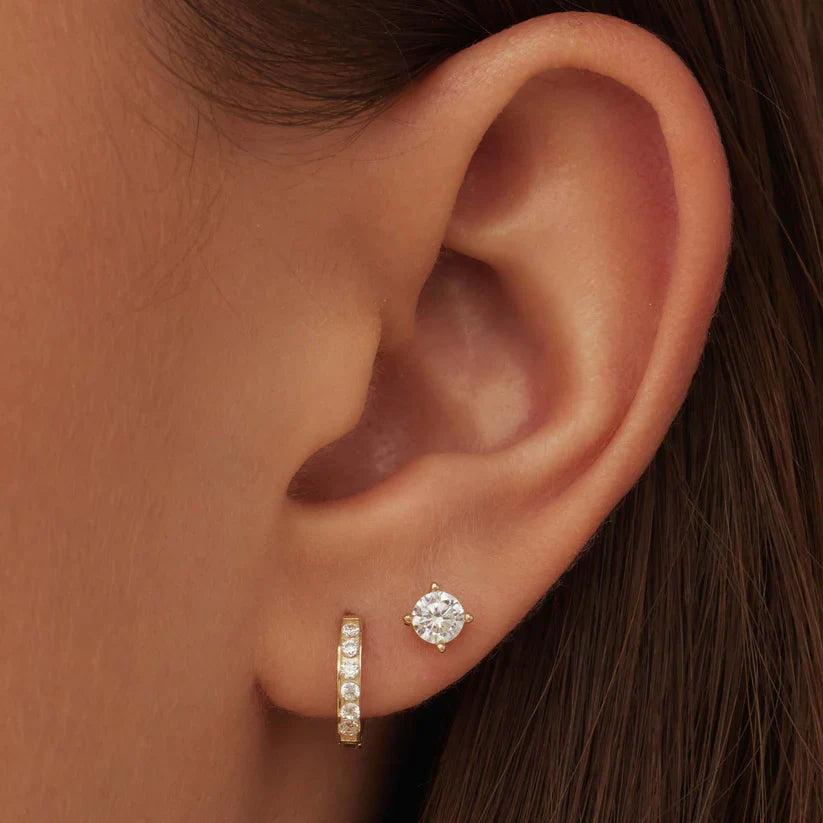 Dara Brillane Stone Earrings Set | 14k Gold Tone