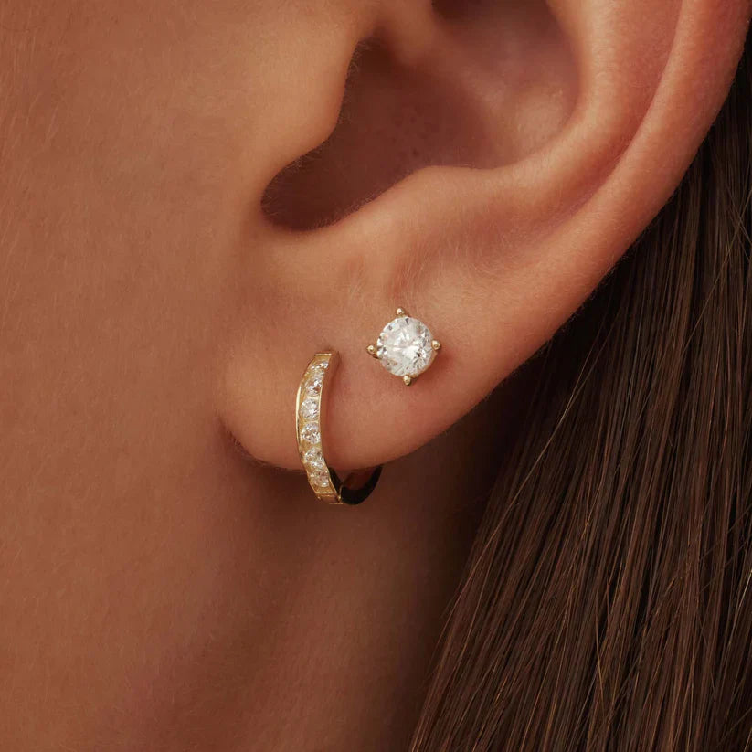 Dara Brillane Stone Earrings Set | 14k Gold Tone