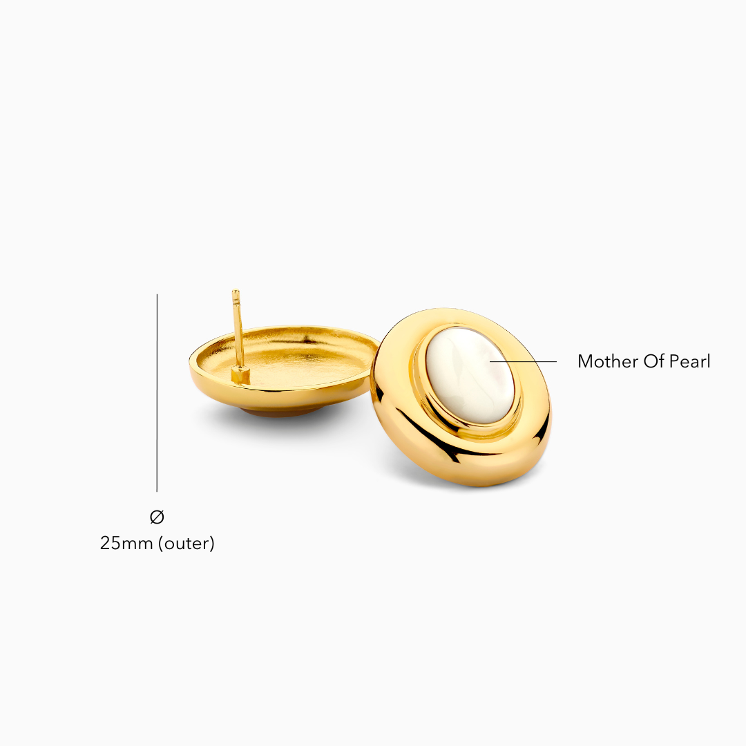 Giselle Pearl Earrings | 14k Gold Tone