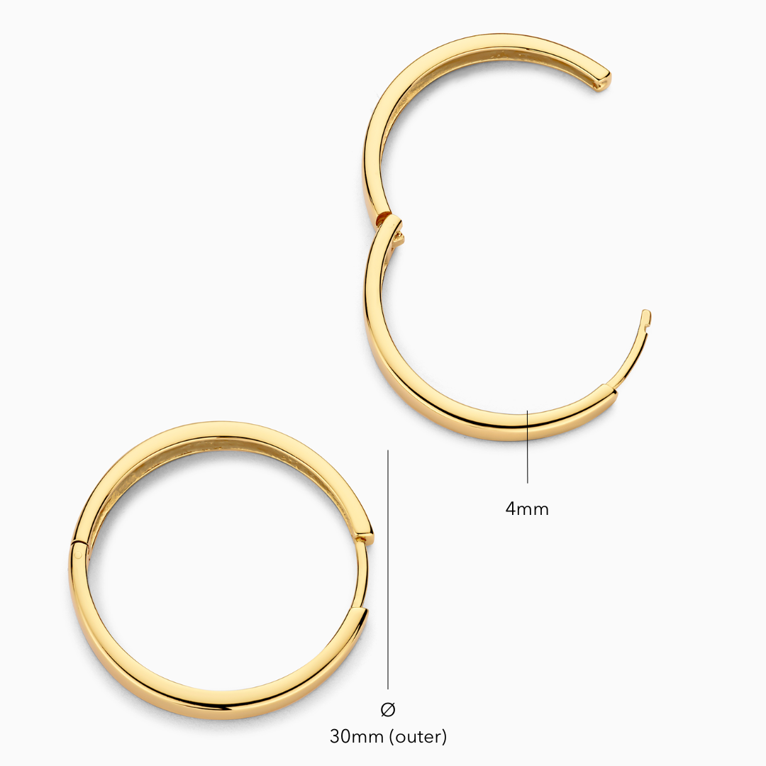 Gia Statement Hoops | 18k Gold Tone