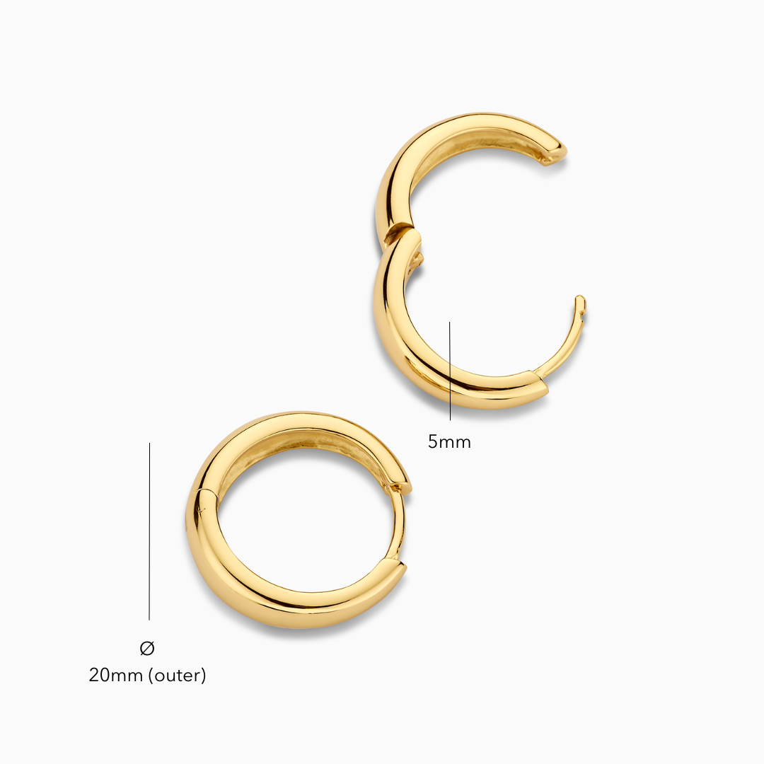 Rue Statement Hoops | 18k Gold Tone
