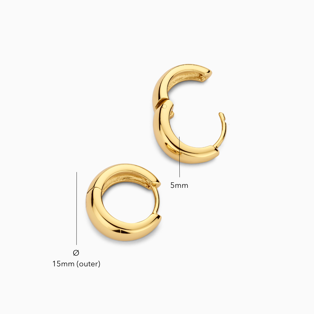 Rue Hoops | 18k Gold Tone