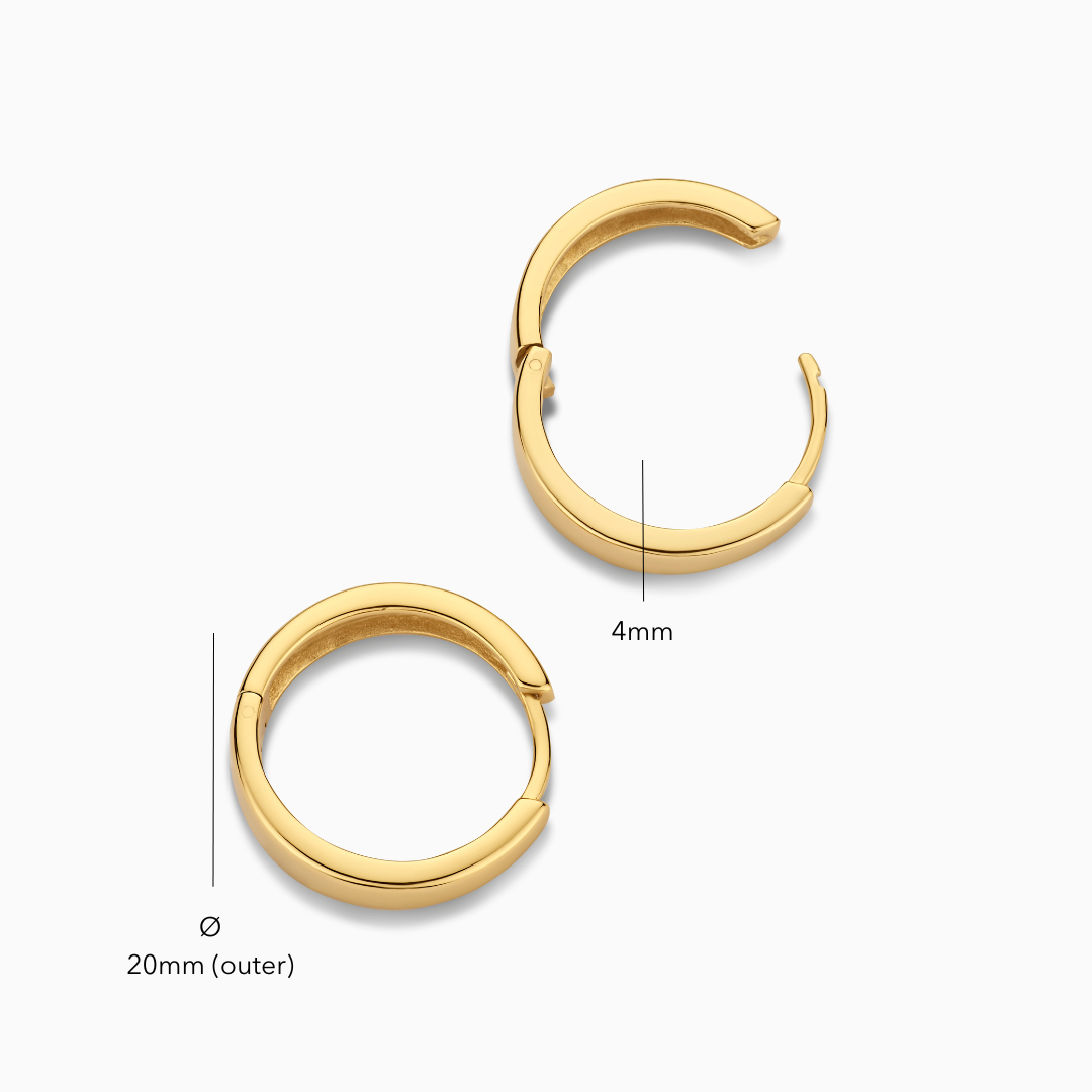 Gia Hoops | 18k Gold Tone