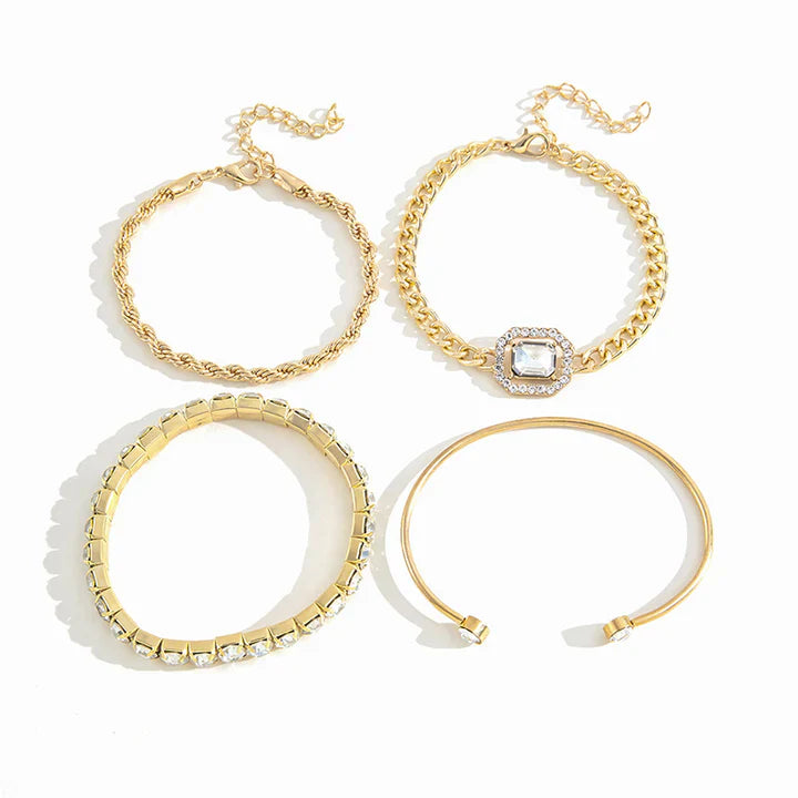 Domitia Calvina Bracelet Set | 18k Gold Tone