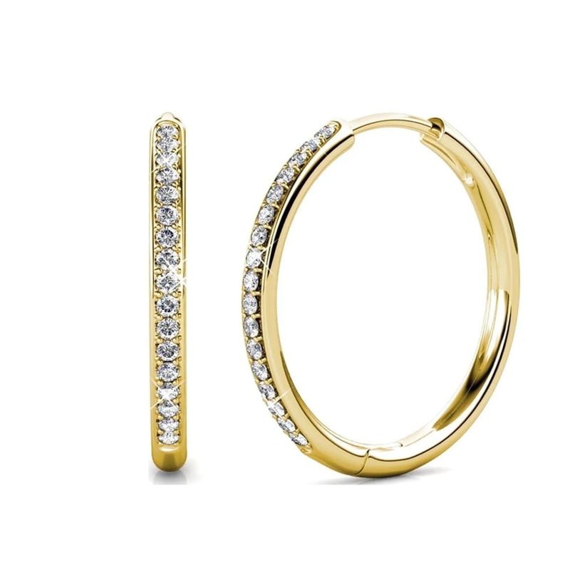 Sorel Pave Earrings | 14k Gold Tone