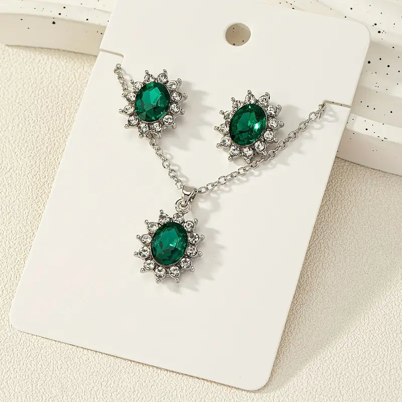 Katya Smeryn Jewelry Set | 16k White Gold Tone