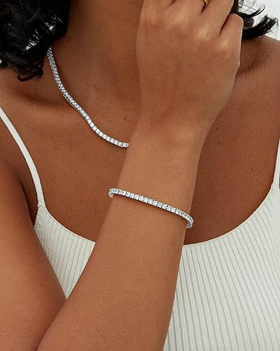 Moissanite Tennis bracelet Silver