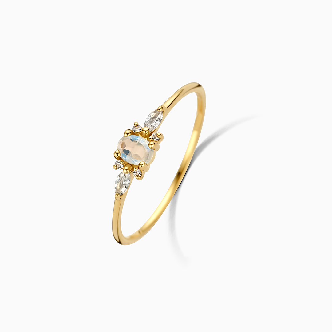 Moonstone Muse Ring | 14k Gold Tone