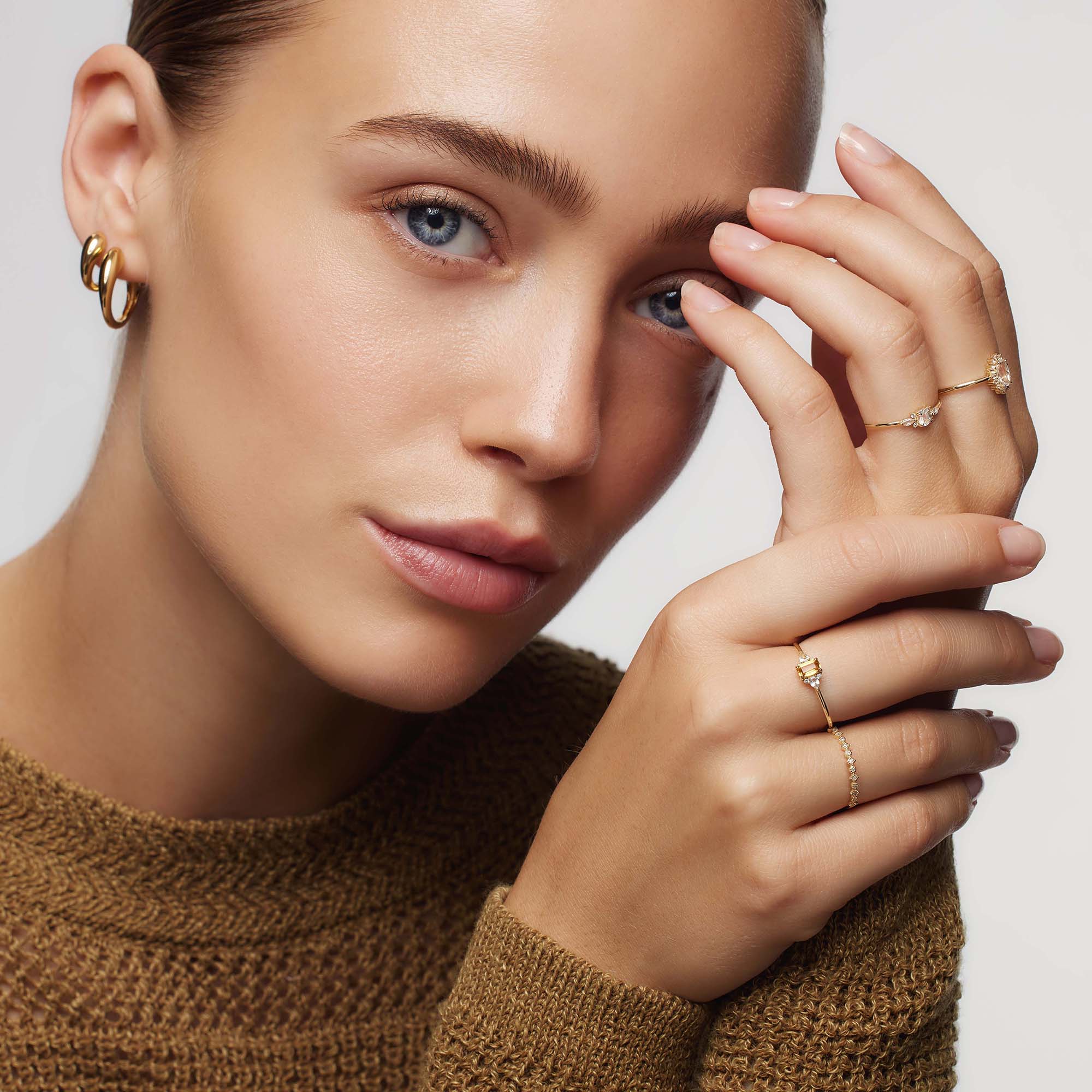 Moonstone Muse Ring | 14k Gold Tone