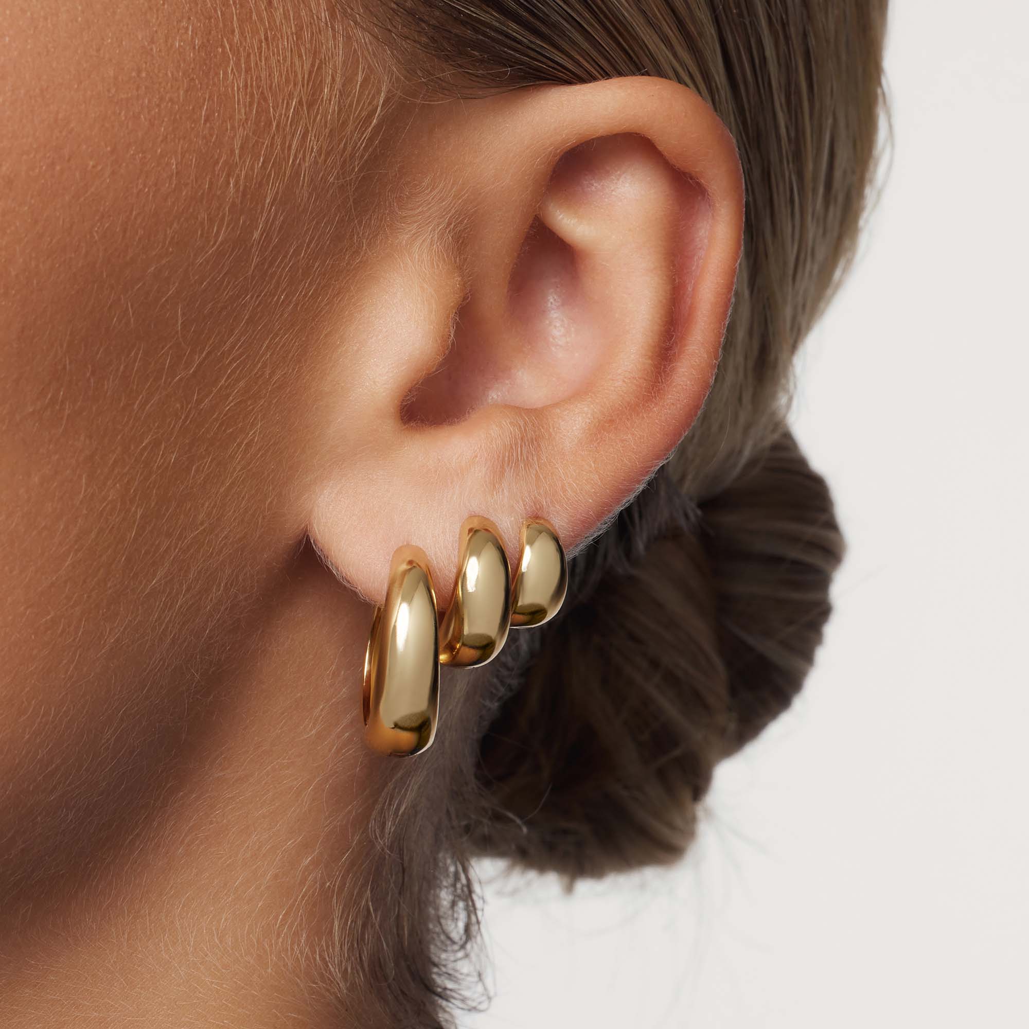 Rue Statement Hoops | 18k Gold Tone