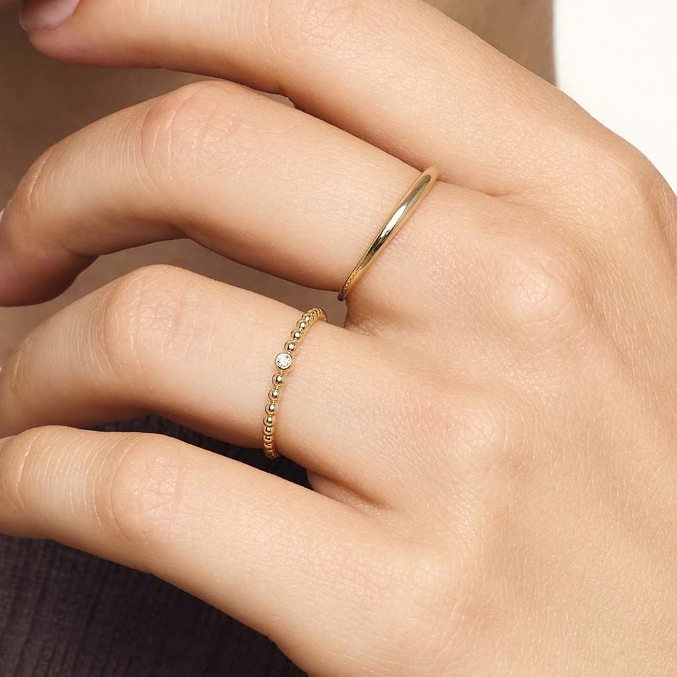 Slim Dome Ring | 14k Gold Tone