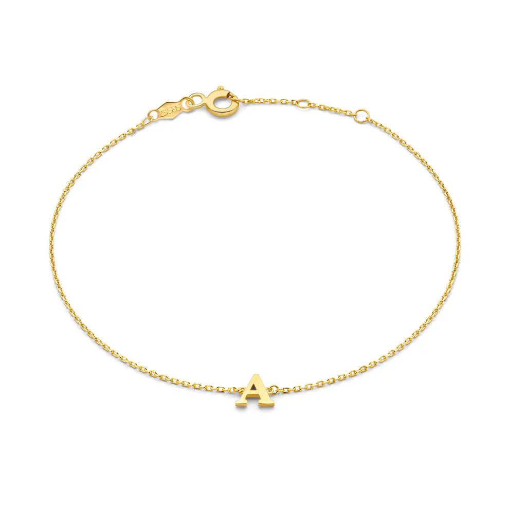 Vita Signa Initial Bracelet | 14k Gold Tone