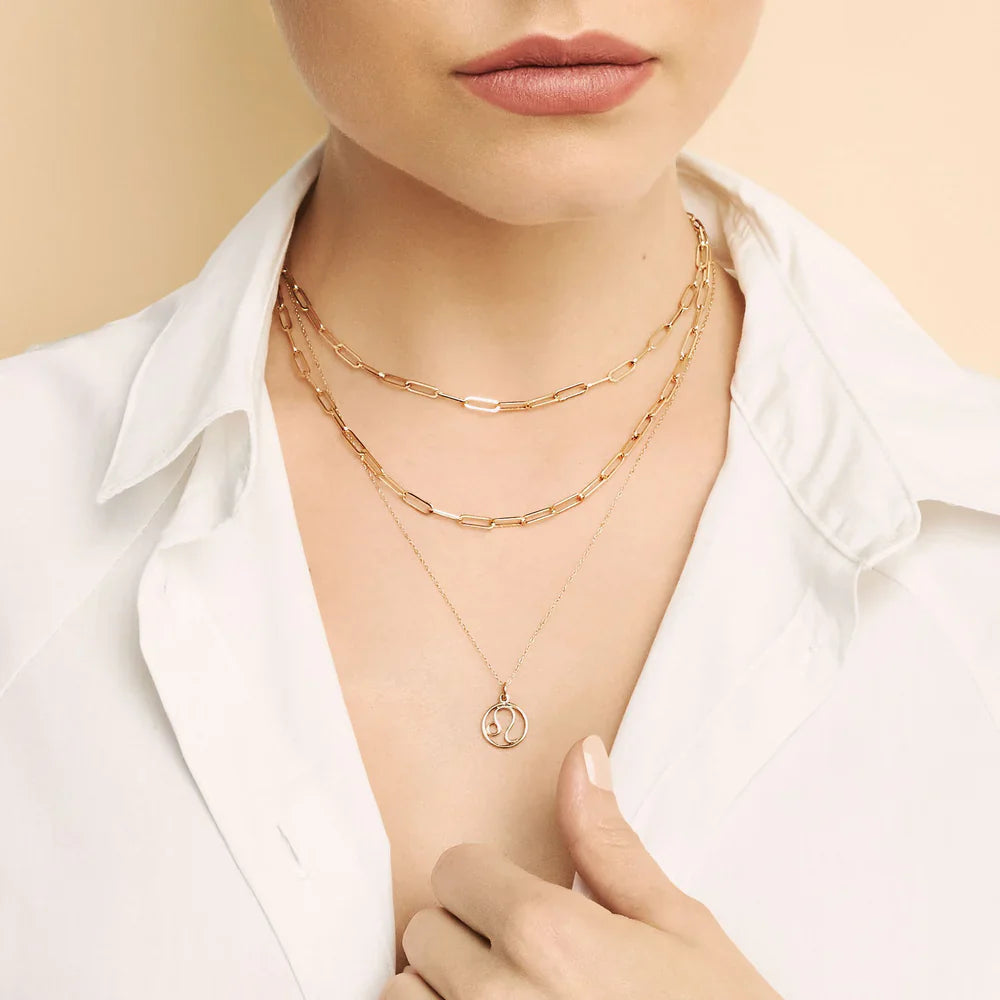 Zodiac sign necklace | 18k Gold Tone