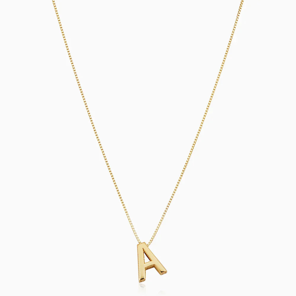 Love letter initial necklace | 18k Gold Tone