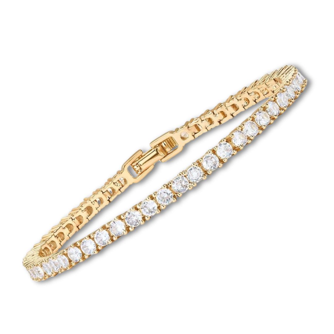 Moissanite Tennis bracelet | 18k Gold Tone